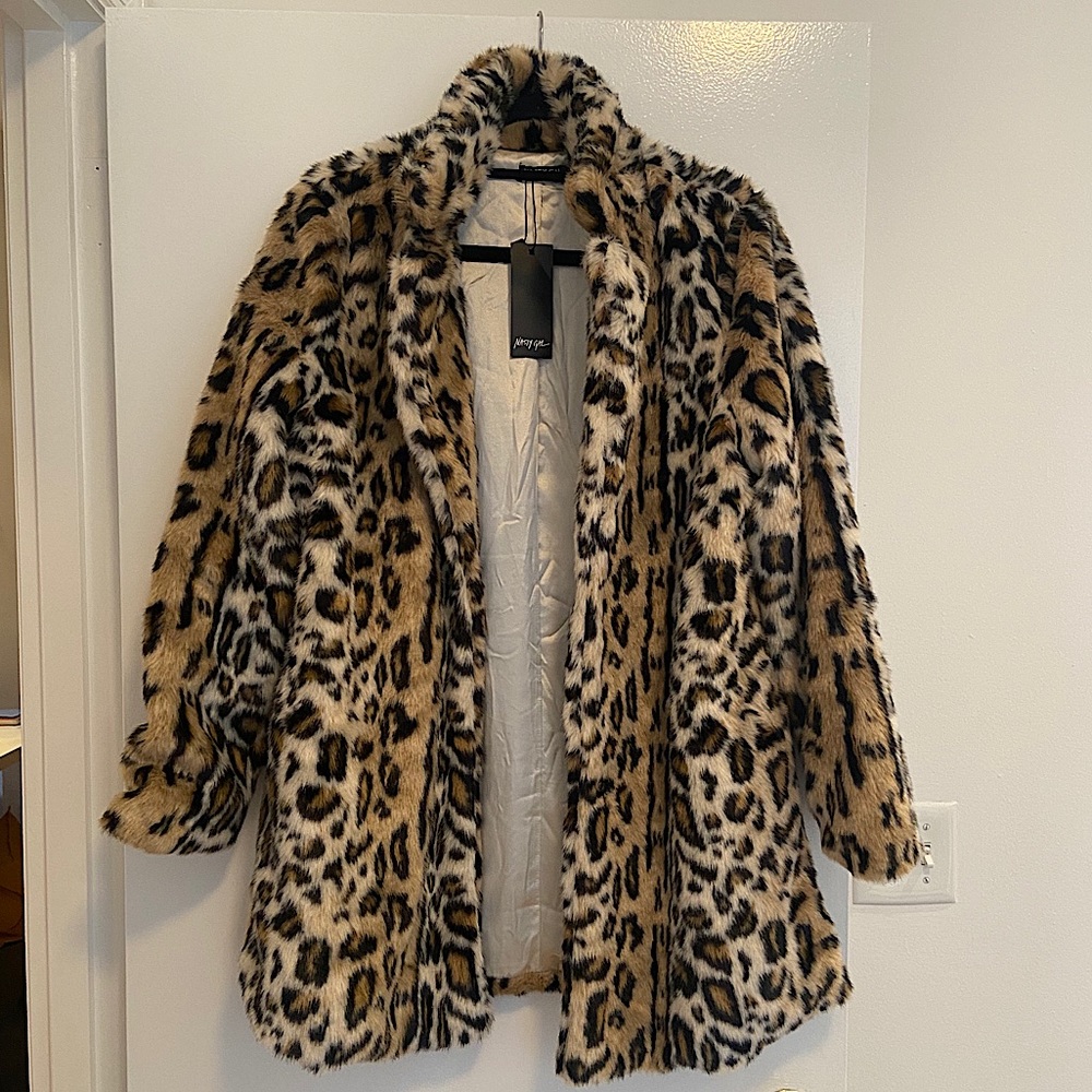Grrrl Power Faux Fur Leopard Coat